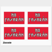 Sticker Rectangulaire Retro Rocker - No Pasaran (Feuille)