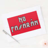 Sticker Rectangulaire Retro Rocker - No Pasaran (Enveloppe)