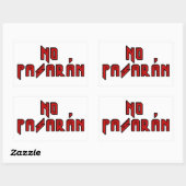 Sticker Rectangulaire Retro Rocker - No Pasaran (Feuille)