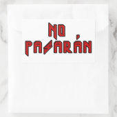 Sticker Rectangulaire Retro Rocker - No Pasaran (Sac)