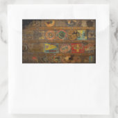 Sticker Rectangulaire Retro Round World Trunk (Sac)