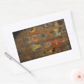 Sticker Rectangulaire Retro Round World Trunk (Enveloppe)