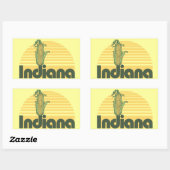 Sticker Rectangulaire Retro Sweet Home Indiana (Feuille)
