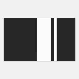 Sticker Rectangulaire Rétros rayures classiques de voiture de course