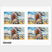 STICKER RECTANGULAIRE RÉUNION SUR LES PLAINES (Feuille)