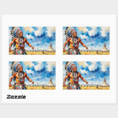 STICKER RECTANGULAIRE RÉUNION SUR LES PLAINES 2 (Feuille)