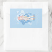Sticker Rectangulaire Rêve Bleu Rose (Sac)