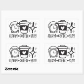 Sticker Rectangulaire Réveiller et analyser (Feuille)