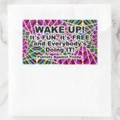 Sticker Rectangulaire Réveillez-vous ! (Sac)