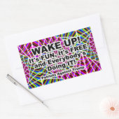 Sticker Rectangulaire Réveillez-vous ! (Enveloppe)