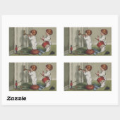 Sticker Rectangulaire Réveillez-vous son joli enfant de Noël (Feuille)