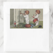 Sticker Rectangulaire Réveillez-vous son joli enfant de Noël (Sac)