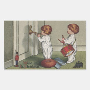 Sticker Rectangulaire Réveillez-vous son joli enfant de Noël