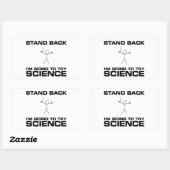 Sticker Rectangulaire Revenez Je vais essayer la science (Feuille)