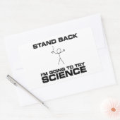 Sticker Rectangulaire Revenez Je vais essayer la science (Enveloppe)
