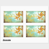 Sticker Rectangulaire rêveries (Feuille)