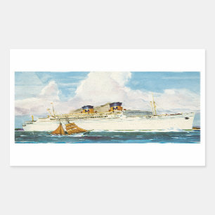 Sticker Rectangulaire Revêtement de Matson vers Hawaï