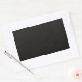 Sticker Rectangulaire Revêtement en cuir noir (Enveloppe)