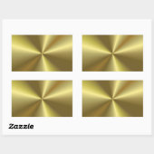 Sticker Rectangulaire Revêtement métallique moderne Faux Gold Blank tend (Feuille)