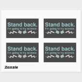 Sticker Rectangulaire Reviens. Je vais essayer la science. (Feuille)