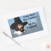 Sticker Rectangulaire Reviens Le Guy Fawkes Tout Est Pardonné (Enveloppe)