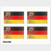 Sticker Rectangulaire Rhénanie-Palatinat (Feuille)