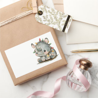 Sticker Rectangulaire Rhino Festif