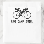 Sticker Rectangulaire Ride Camp Chill Bikepacking (Sac)