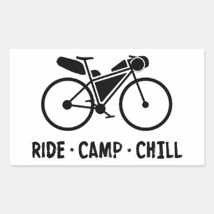 Sticker Rectangulaire Ride Camp Chill Bikepacking