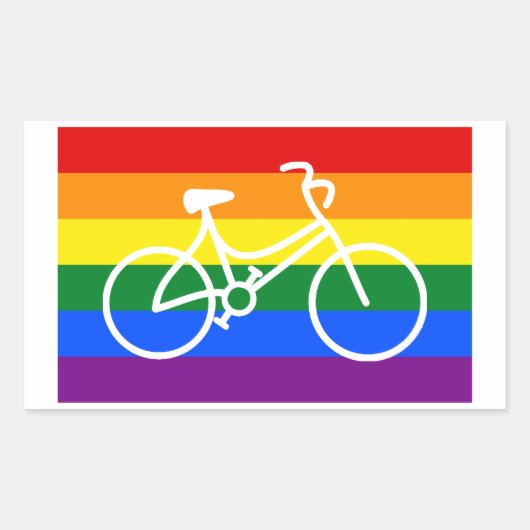 Sticker Rectangulaire Ride Pride Cyclisme (Devant)