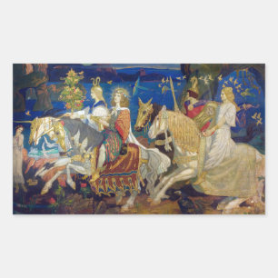 Sticker Rectangulaire Riders of the Sidhe, c. 1911 par John Duncan