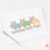 Sticker Rectangulaire Rien n'aboutent des porcs (Enveloppe)