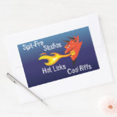 Sticker Rectangulaire Riffs de Cool du diable de feu_Hot Licks (Enveloppe)