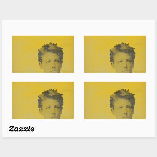 Sticker Rectangulaire Rimbaud (Feuille)