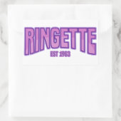 Sticker Rectangulaire Ringette Est. T-shirt 1963 (Sac)