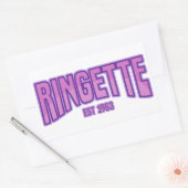 Sticker Rectangulaire Ringette Est. T-shirt 1963 (Enveloppe)
