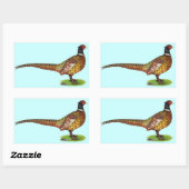 Sticker Rectangulaire Ringneck Pheasant Rooster (Feuille)