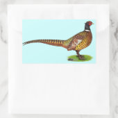 Sticker Rectangulaire Ringneck Pheasant Rooster (Sac)