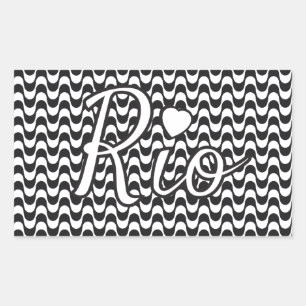 Sticker Rectangulaire Rio de Janeiro Brazil