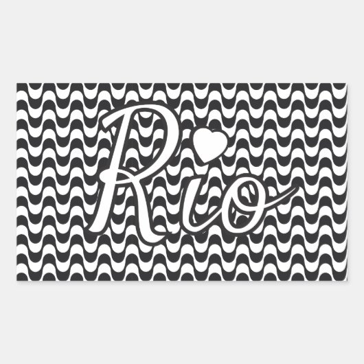 Sticker Rectangulaire Rio de Janeiro Brazil (Devant)