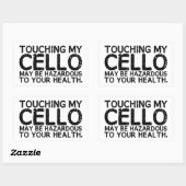 Sticker Rectangulaire Risque de cello (Feuille)