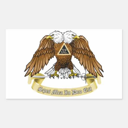 Sticker Rectangulaire Rite écossais (Devant)
