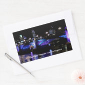 Sticker Rectangulaire River Thames at Night, Londres Angleterre (Enveloppe)
