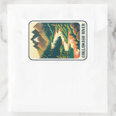 Sticker Rectangulaire Rivière Collawash Oregon Couleurs (Sac)