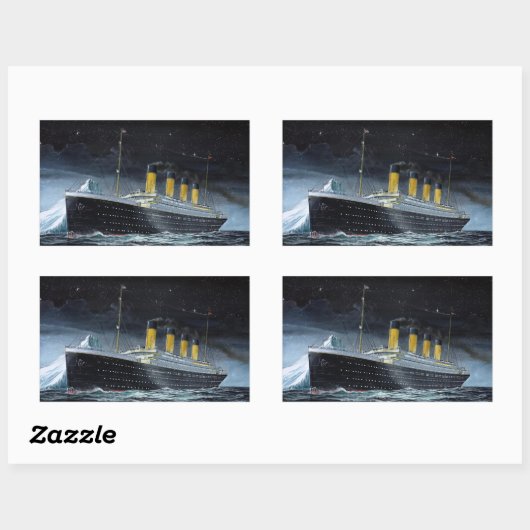 Sticker Rectangulaire RMS Titanic (Feuille)