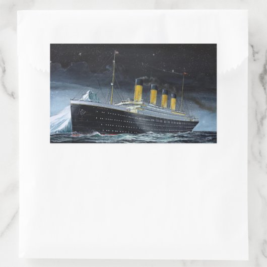 Sticker Rectangulaire RMS Titanic (Sac)