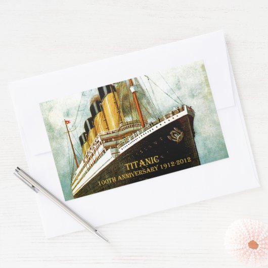 Sticker Rectangulaire RMS Titanic 100e anniversaire (Enveloppe)