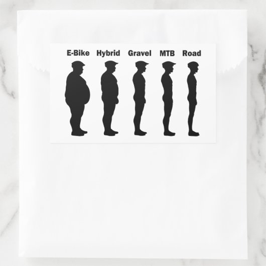 Sticker Rectangulaire Roadie de l'évolution cycliste (Sac)