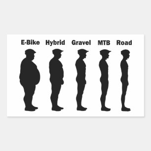 Sticker Rectangulaire Roadie de l'évolution cycliste