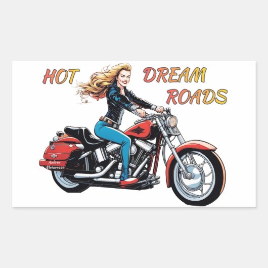 Sticker Rectangulaire Roads Girl Hot Dream (Devant)